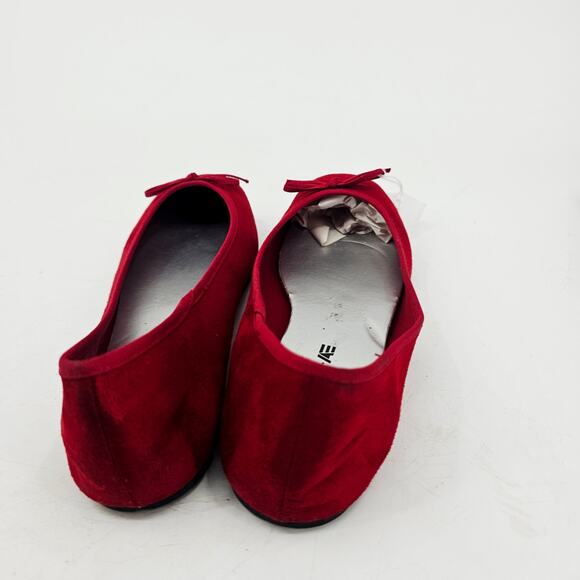American Eagle Outfitters Rubby Red Ballet Flat Shoe Coquette Bow Womens 8 W NEW - Picture 4 of 10